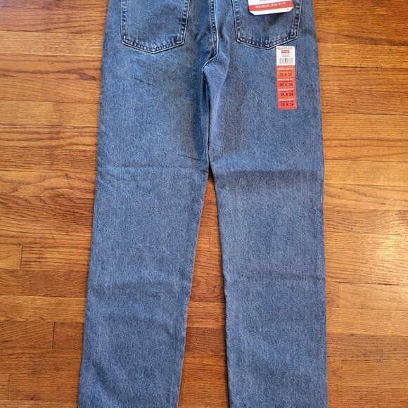 Rustler by Wrangler Heavyweight Jeans Mens 35x34 Medium Wash Straight Leg NEW B3 - Picture 3 of 5